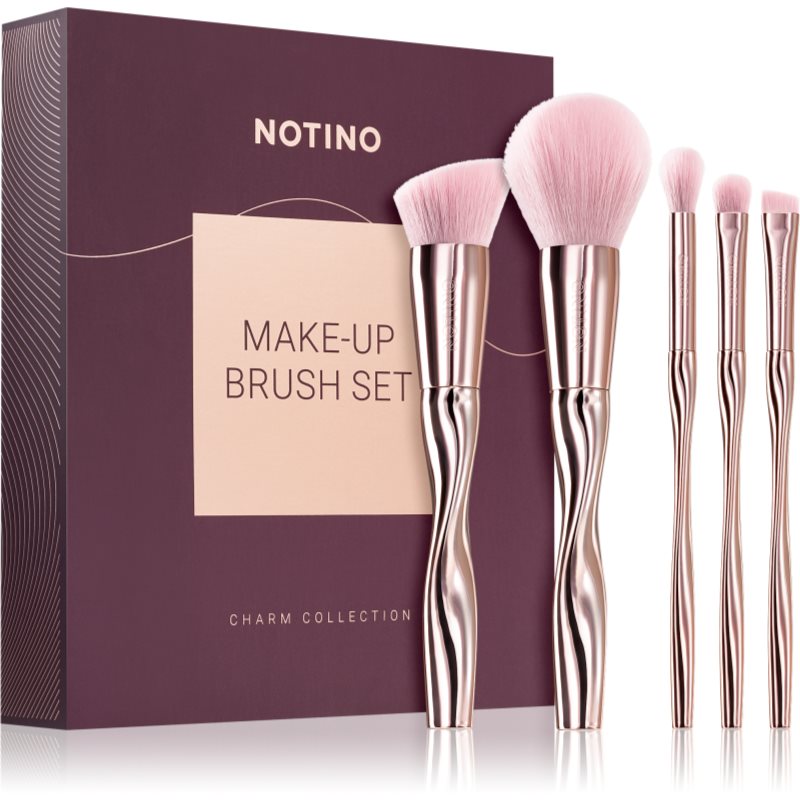 Notino Charm Collection Make-up brush set set perii machiaj Pink