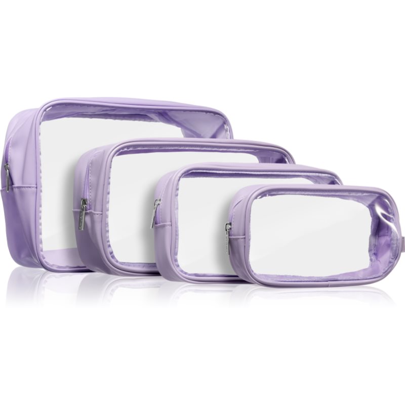 Notino Travel Collection Clear Organizer Set travel set Purple 4 pc