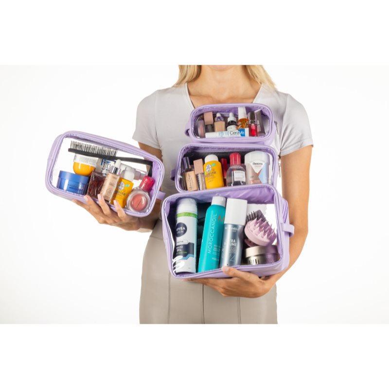 Notino Travel Collection Clear Organizer Set travel set Purple 4 pc