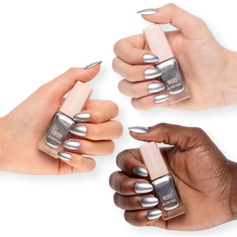 Notino Gel Effect Nail Polish lak na nechty s gélovým efektom 900 Silver Haze 10 ml (obrázok 3)
