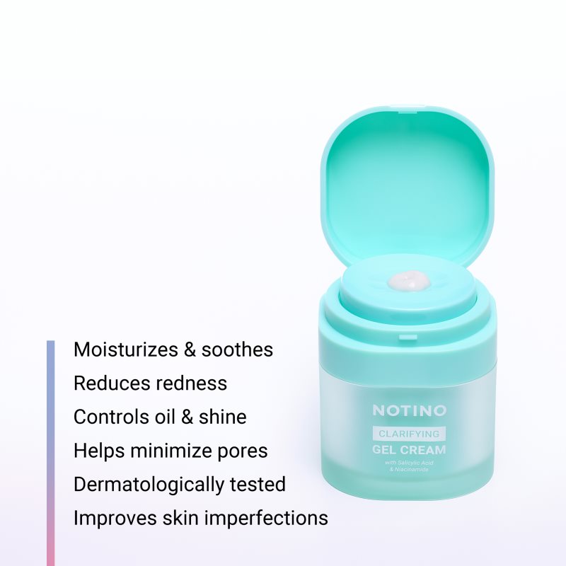 Notino Clarifying Gel Cream with Salicylic Acid and Niacinamide jemný čistiaci gélový krém s kyselinou salicylovou a niacínamidom 50 ml (obrázok 3)