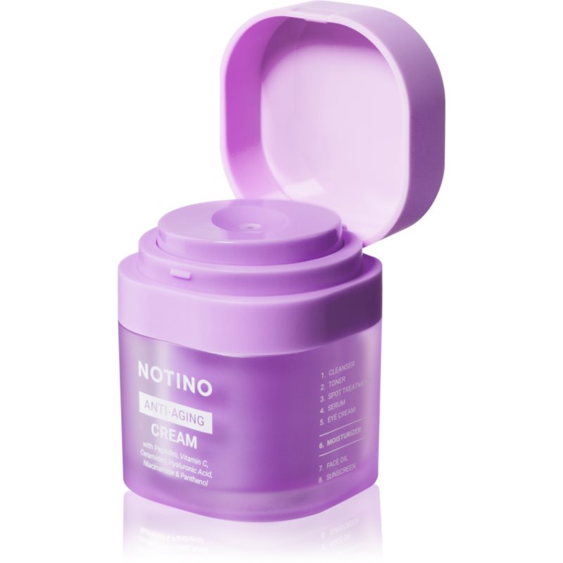 Notino Anti-Aging Cream with Peptides, Vitamin C, Ceramides, Hyaluronic Acid, Niacinamide & Pantheno denný a nočný krém proti starnutiu pleti 50 ml (obrázok 3)