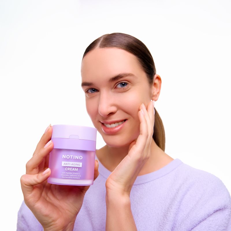 Notino Anti-Aging Cream with Peptides, Vitamin C, Ceramides, Hyaluronic Acid, Niacinamide & Pantheno denný a nočný krém proti starnutiu pleti 50 ml (obrázok 5)