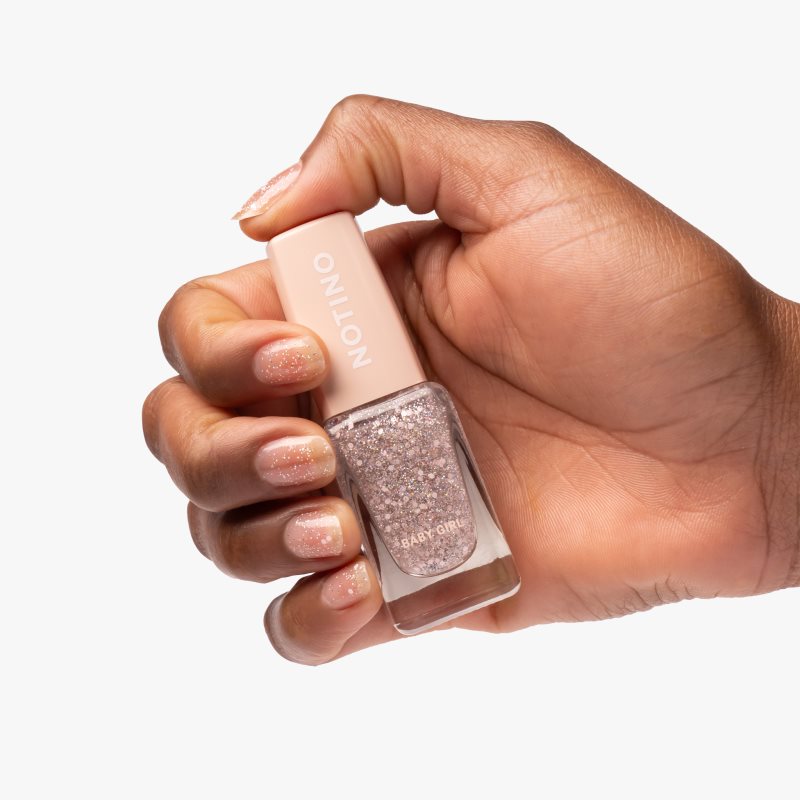 Notino Glitter Topper vrchný lak na nechty s trblietkami Baby Girl 10 ml (obrázok 3)