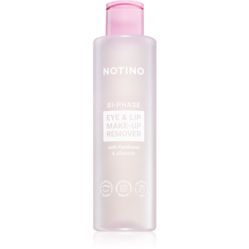 Notino Bi-Phase Eye & Lip Make-up Remover with Panthenol & Allantoin dvojfázový odličovač vodeodolného make-upu na oči a pery 200 ml