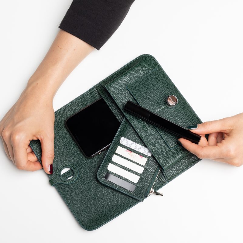 Notino Classy Collection Pouch With Wallet Дорожній гаманець для документів Emerald