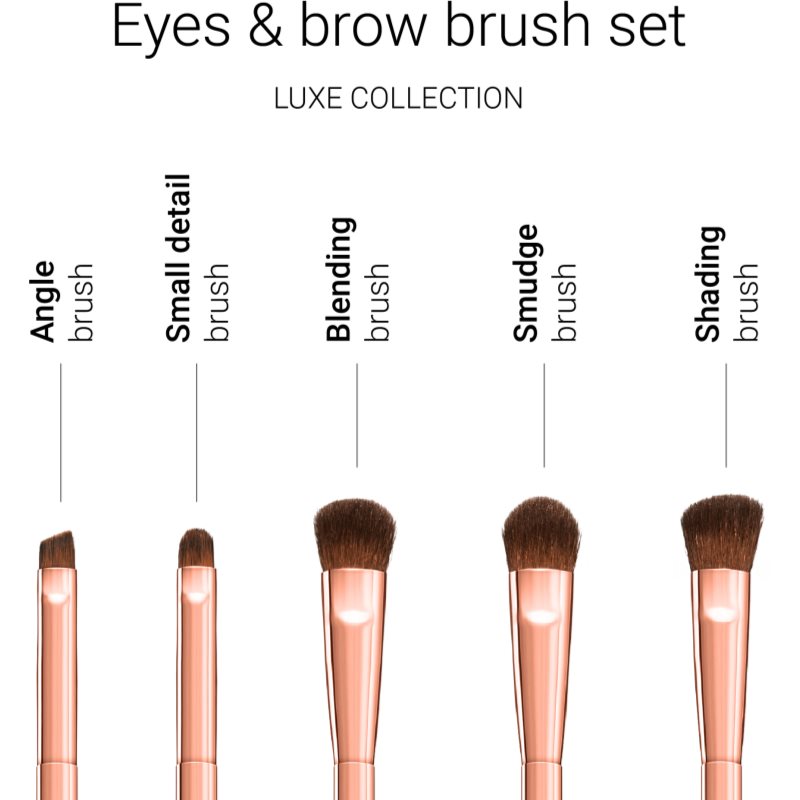 Notino Luxe Collection Eyes & Brow Brush Set Brush Set (for Eyeshadow)