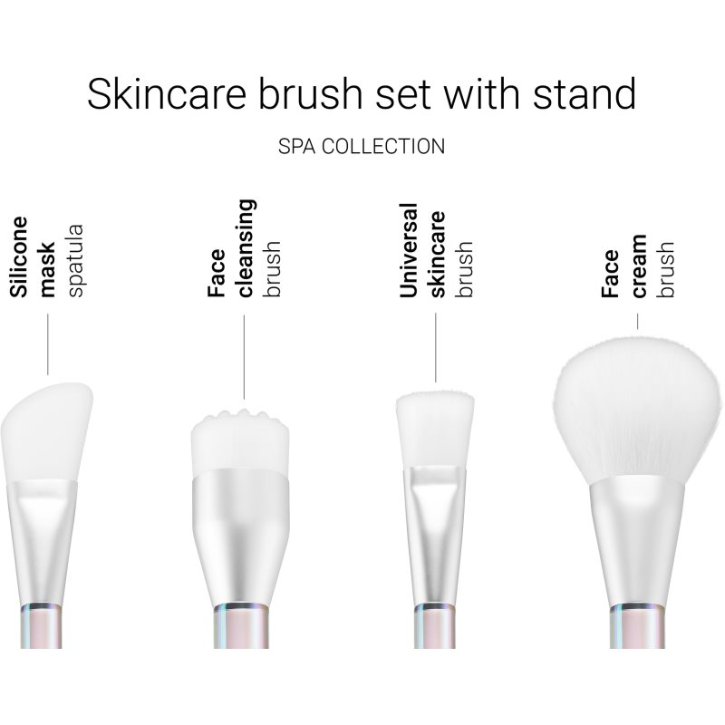 Notino Spa Collection Skincare Brush Set With Stand Skincare Brush Set
