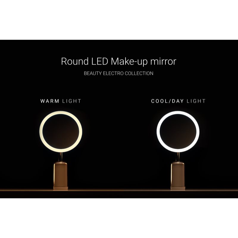 Notino Beauty Electro Collection Round LED Make-up Mirror With A Stand косметичне дзеркало з підсвічуванням