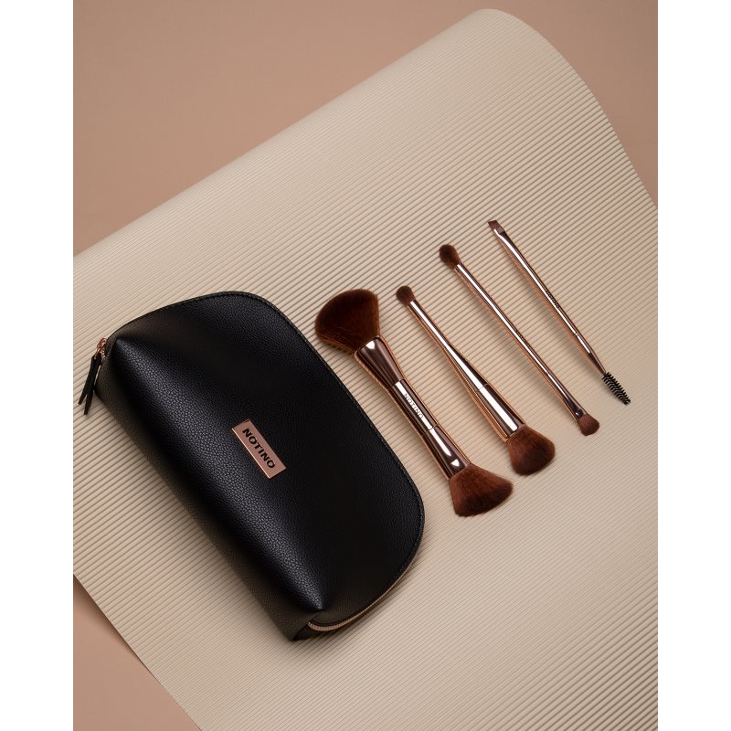 Notino Luxe Collection Double Sided Brush Set With Cosmetic Bag Brush Set With A Pouch