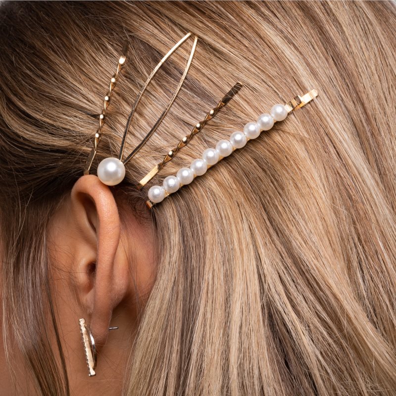 Notino Grace Collection Faux Pearl Hair Pins Hair Pins 4 Pc
