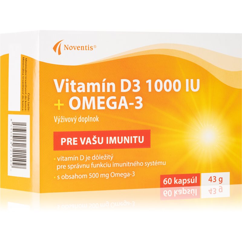 Noventis Vitamin D3 1000 IU + Omega-3 výživový doplnok na podporu imunitného systému 60 cps kúpite na Notino.sk