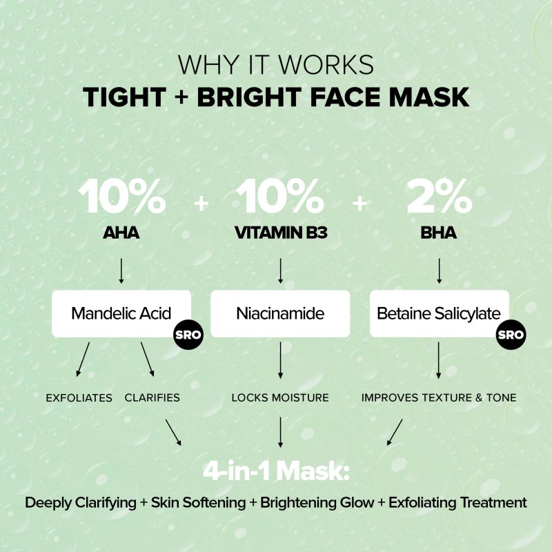 Nudestix Nudeskin Tight & Bright Face Mask оствітлююча маска для шкіри обличчя для зміцнення шкіри 40 мл