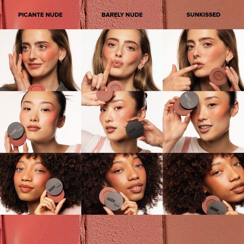 Nudestix Stax All Over Color Blush Balm багатофункціональний засіб для макіяжу очей, губ і обличчя відтінок Melon Sugar 2,5 гр