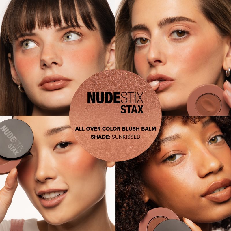 Nudestix Stax All Over Color Blush Balm багатофункціональний засіб для макіяжу очей, губ і обличчя відтінок Sunkissed 2,5 гр