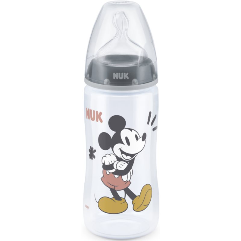 E-shop NUK First Choice Mickey Mouse kojenecká láhev Grey 300 ml