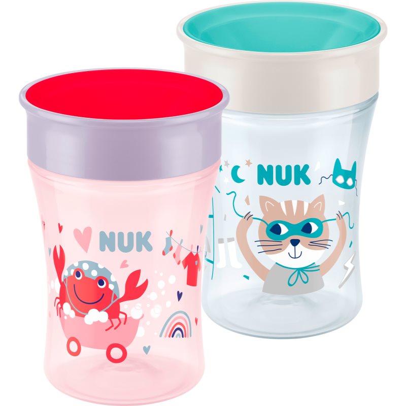 NUK Magic Cup Magic Cup 2 Pack puodelis Girl 2x230 ml