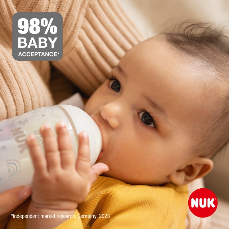 NUK Perfect Match Biberon En Verre Avec Contrôle De La Température 230 Ml