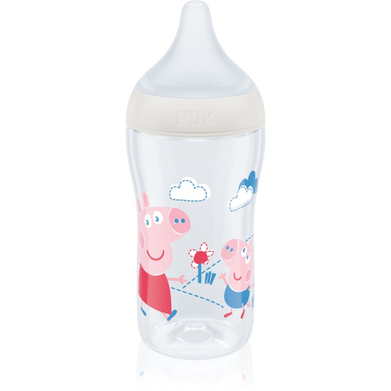 NUK Perfect Match Peppa Pig flaska med temperaturkontroll 3m+ 260 ml unisex