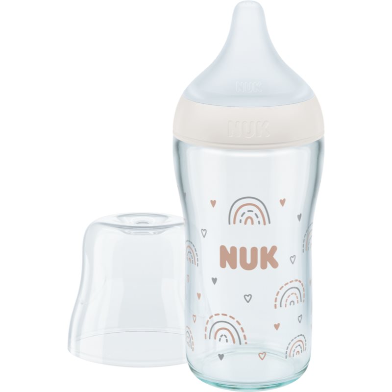 NUK Perfect Match Glass Bottle sklenená dojčenská fľaša s kontrolou teploty 3m+ 230 ml (obrázok 3)