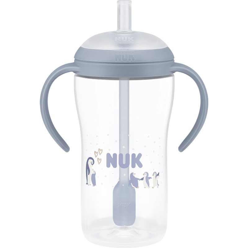NUK Perfect Match Penguin fľaša s rúrkou 8m+ 260 ml