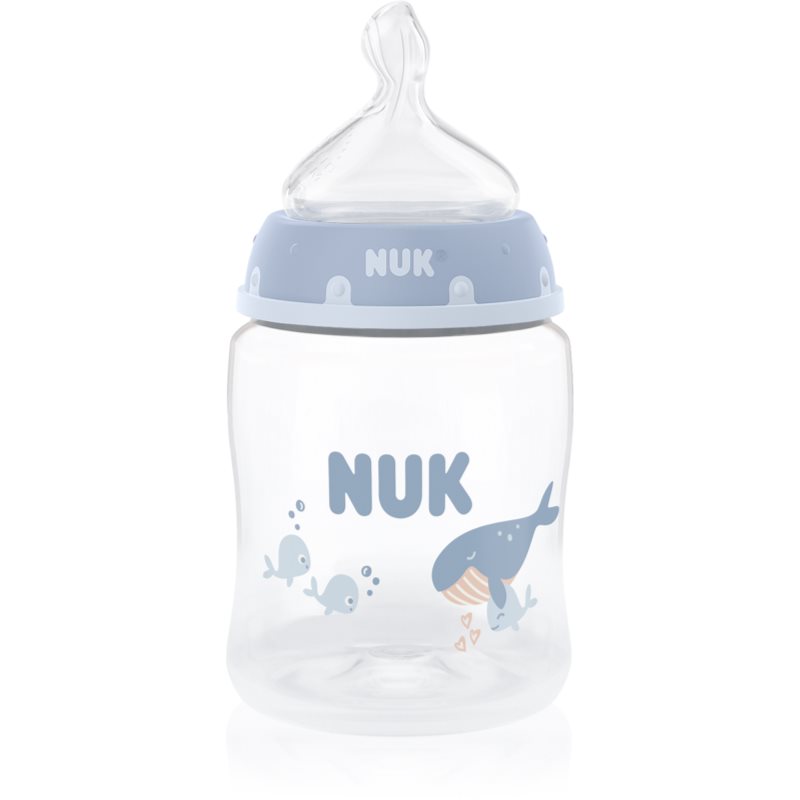 NUK First Choice Whale Flasche mit Temperaturkontrolle 0m+ 150 ml