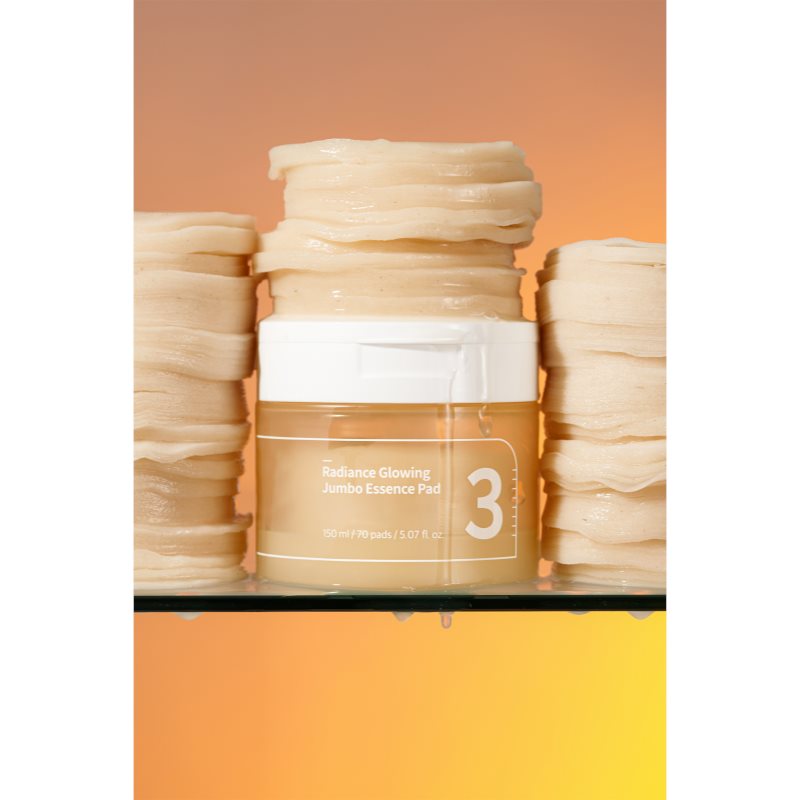 Numbuzin No. 3 Radiance Glowing Jumbo Essence Pad tonizační polštářky pro rozjasnění a hydrataci 70 ks (obrázek 4)