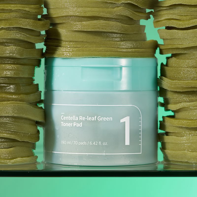 Numbuzin No. 1 Centella Re-Leaf Green Toner Pad tonizační polštářky pro zklidnění pleti 70 ks (obrázek 6)