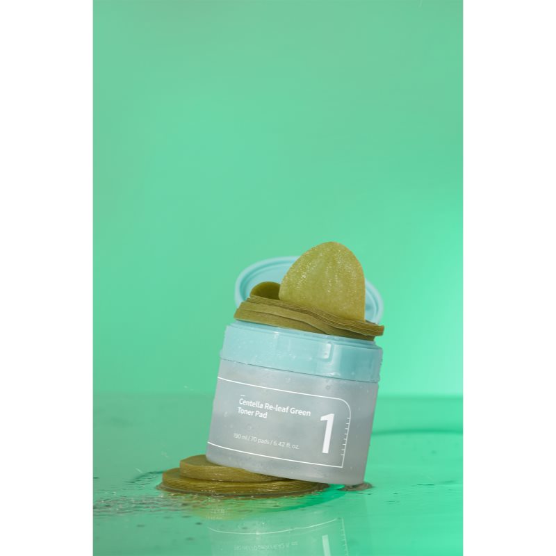 Numbuzin No. 1 Centella Re-Leaf Green Toner Pad tonizační polštářky pro zklidnění pleti 70 ks (obrázek 7)