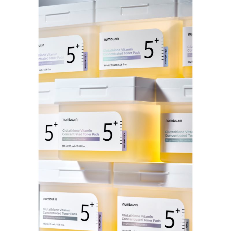 Numbuzin No. 5 Glutathione Vitamin Concentrated Toner Pad tonizačné vankúšiky pre rozjasnenie a hydratáciu 70 ks (obrázok 10)
