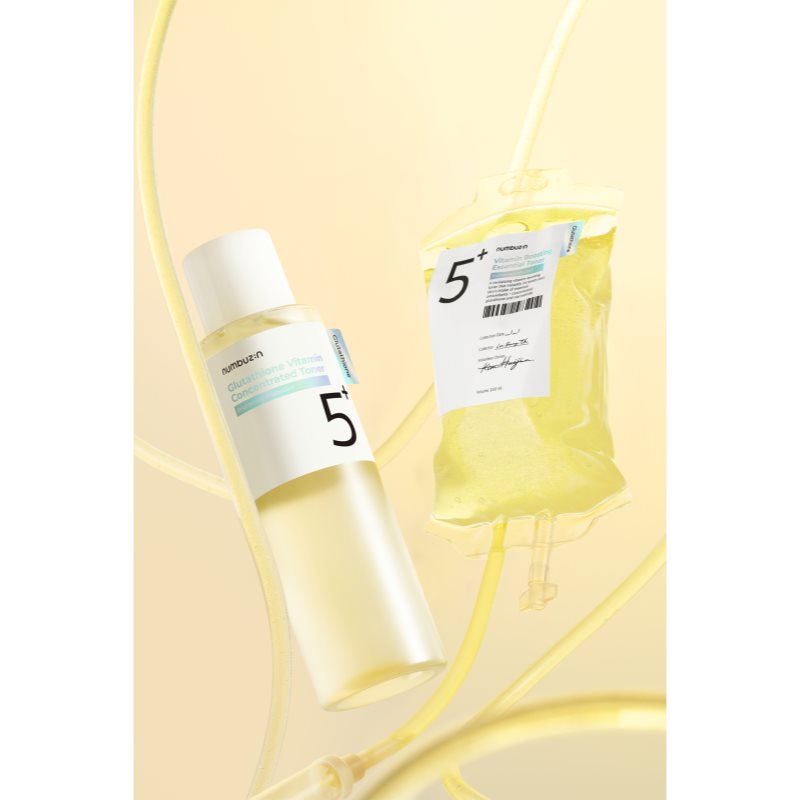 Numbuzin No. 5 Glutathione Vitamin Concentrated Toner hydratačné tonikum pre zjednotenie farebného tónu pleti 200 ml (obrázok 7)