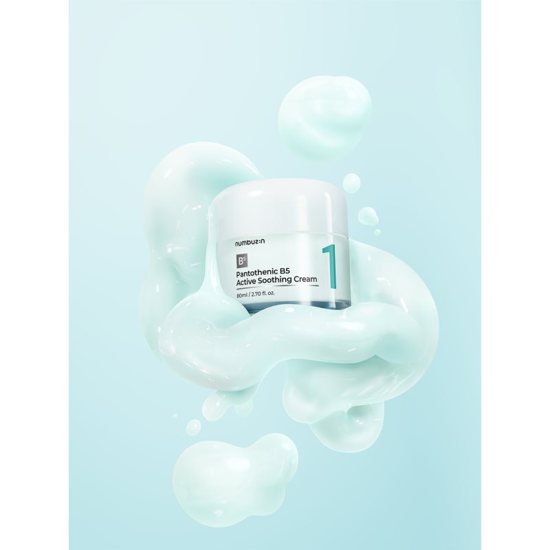 Numbuzin No. 1 Pantothenic B5 Active Soothing Cream zklidňující pleťový krém s hydratačním účinkem 80 ml (obrázek 4)