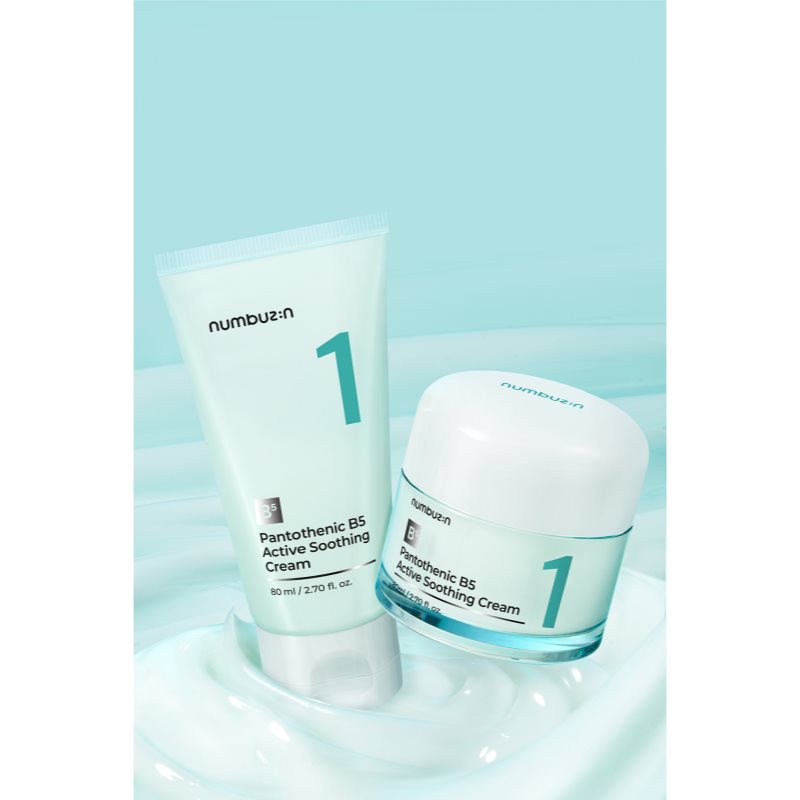 Numbuzin No. 1 Pantothenic B5 Active Soothing Cream zklidňující pleťový krém s hydratačním účinkem 80 ml (obrázek 6)