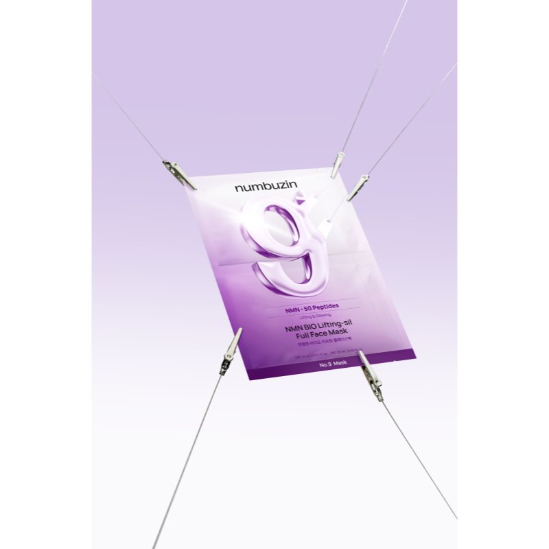 Numbuzin No. 9 NAD Bio Lifting-sil Full Face Mask spevňujúca kolagénová maska s peptidmi 4 ks (obrázok 7)