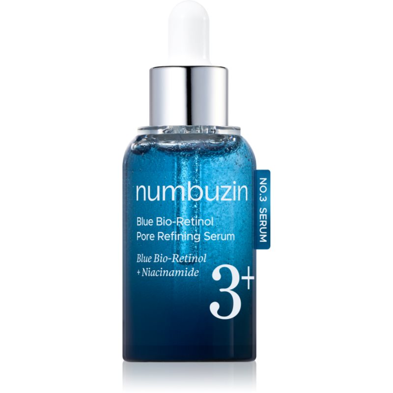 Numbuzin No. 3 Blue Bio-Retinol Pore Refining Serum zpevňující pleťové sérum pro vyhlazení pleti a minimalizaci pórů 30 ml