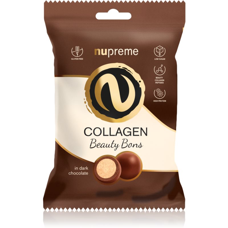 Nupreme Collagen Beauty Bons čokoládové pralinky s kolagénom Dark Chocolate 80 g