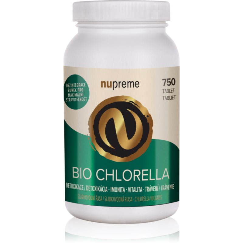 Nupreme Chlorella BIO tablety na podporu detoxikácie organizmu 750 tbl