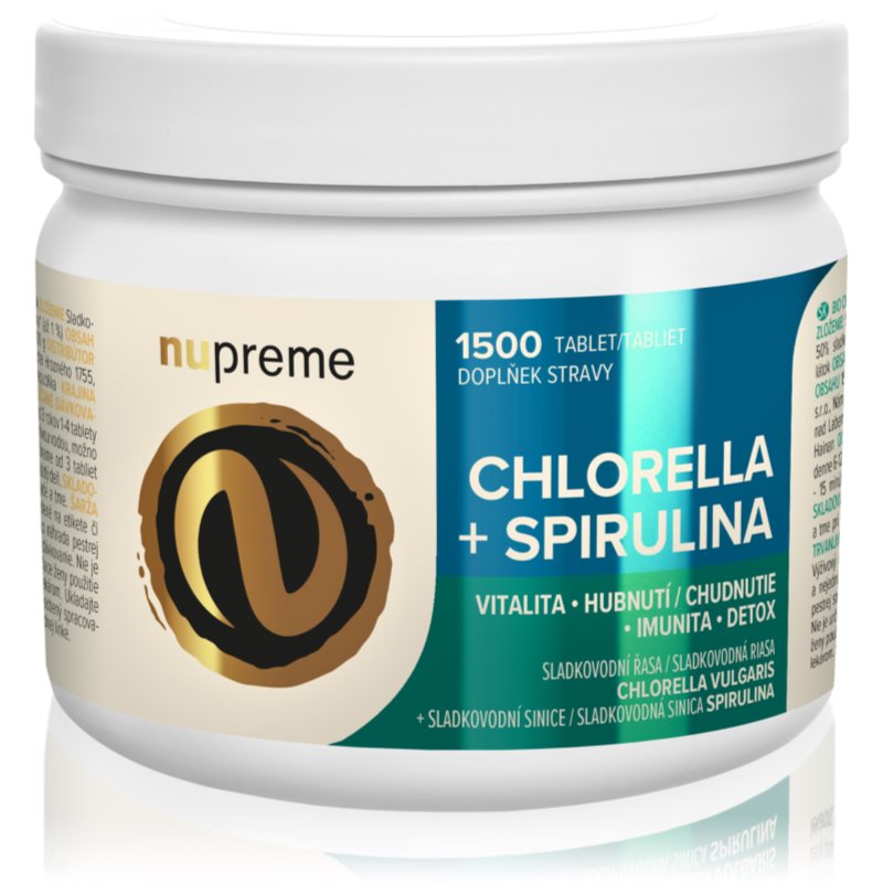 NUPREME BIO Chlorella + Spirulina 1 x 1500 tabliet