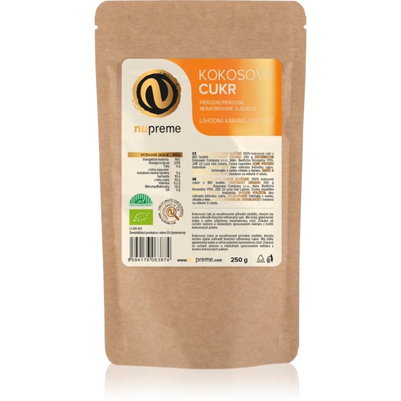Nupreme Kokosový cukor kokosový cukor v BIO kvalite 250 g