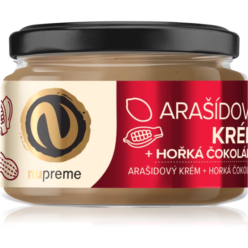 Nupreme Arašidový krém s horkou čokoládou orechová nátierka s čokoládou 220 g