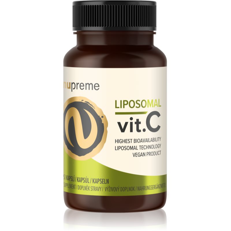 Nupreme Liposomal Vitamín C kapsuly na podporu imunitného systému, pre krásnu pleť, nechty a normálny stav zubov 30 cps
