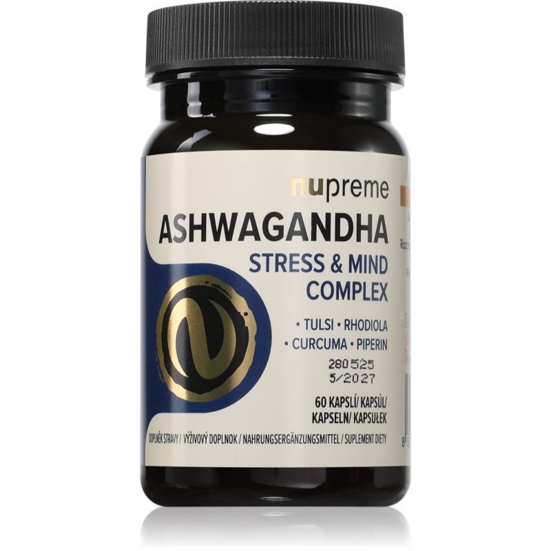 Nupreme Ashwagandha Stress & Mind Complex kapsuly na podporu duševnej rovnováhy 60 cps