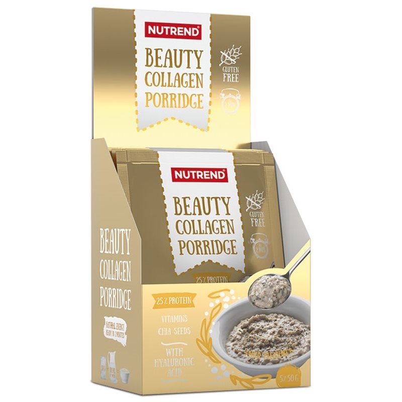 Nutrend Beauty Collagen Porridge instantná kaša s kolagénom príchuť Mild Pleasure 5x50 g