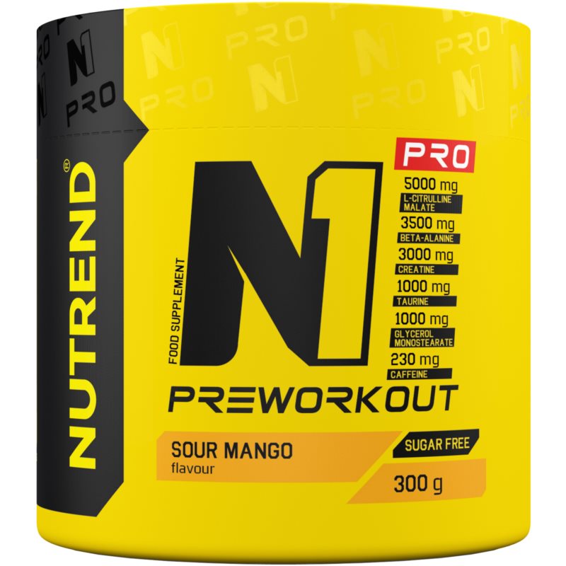 Nutrend N1 Pro podpora sportovního výkonu s kofeinem příchuť Sour Mango 300 g