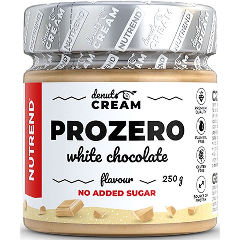 Nutrend DENUTS Cream prozero s bílou čokoládou ořechová pomazánka s nízkým obsahem cukru 250 g