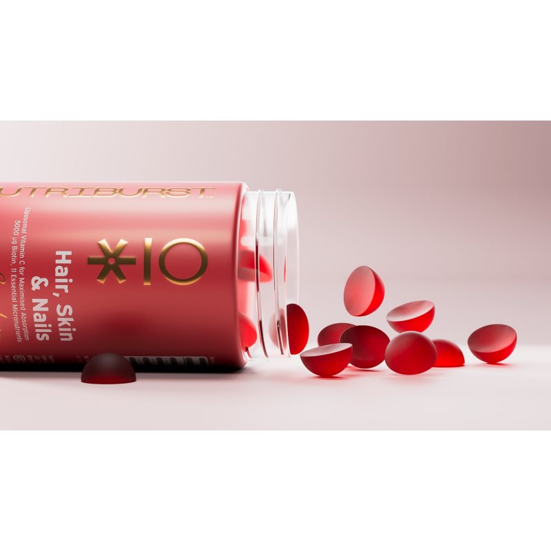 Nutriburst Advanced Hair, Skin & Nails Gummies želé bonbóny pro krásné vlasy, pleť a nehty příchuť Strawberry 60 ks (obrázek 4)