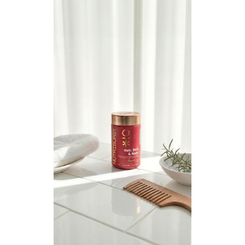 Nutriburst Advanced Hair, Skin & Nails Gummies želé bonbóny pro krásné vlasy, pleť a nehty příchuť Strawberry 60 ks (obrázek 5)