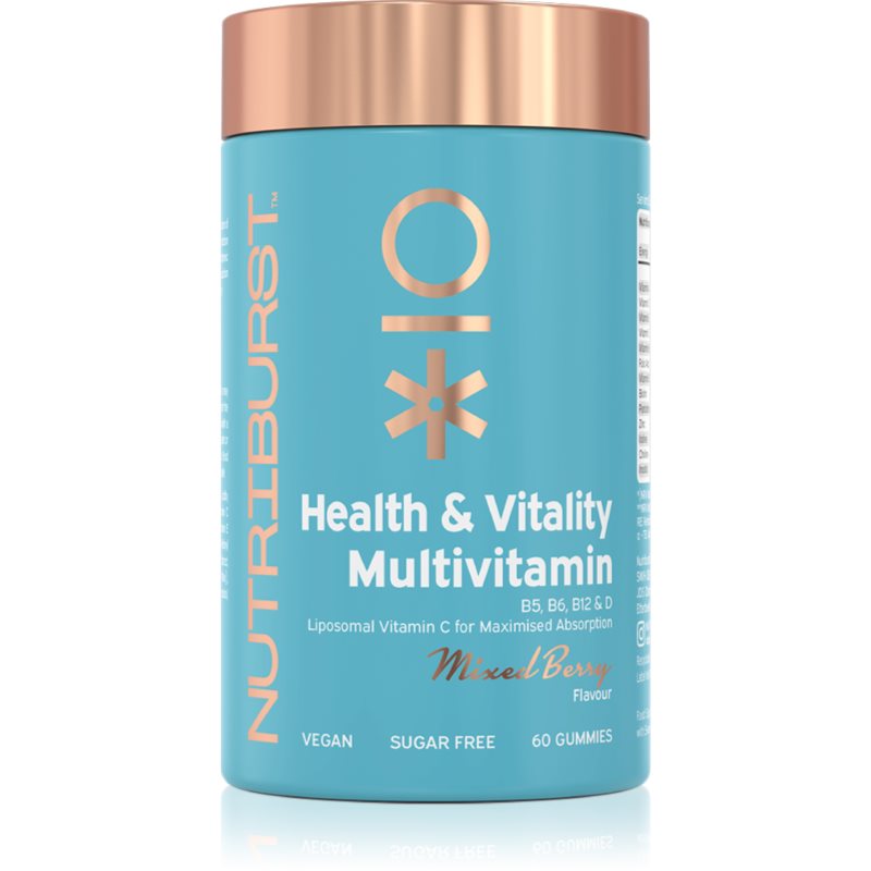 Nutriburst Advanced Health & Vitality Multivitamin Gummies želé bonbóny s multivitamínovým komplexem příchuť Mixed Berry 60 ks