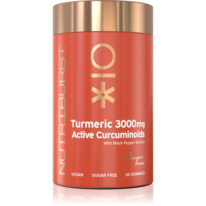 Nutriburst Advanced Turmeric 3000mg žvýkací měkké tobolky pro podporu normálního stavu kloubů příchuť Ginger 60 ks
