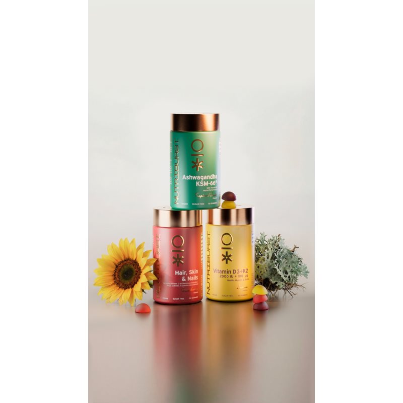 Nutriburst Advanced Ashwagandha KSM-66® Gummies želé bonbóny pro udržení energie a kognitivní výkonnosti příchuť Tropical Fruit 60 ks (obrázek 7)
